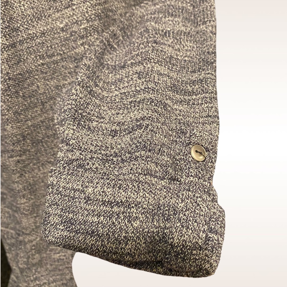 Croft & Barrow Sweater XL Blue White Long Knit Crew Neck 3/4 Sleeves - Picture 6 of 11